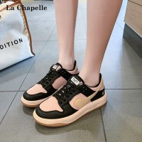 拉夏贝尔厚底长筒靴小个子增高白色马丁靴ins英伦风骑士靴秋款