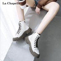 拉夏贝尔2022年秋季新款小众时尚休闲鞋运动女鞋高帮鞋舒适经典