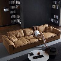 科技布沙发慵懒风北欧大客厅直排小户型轻奢现代布艺超深坐宽沙发