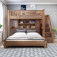 交错式儿童床高低床双层床两层上下床子母床家用大人高架床全实木