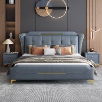 北欧免洗科技布艺床现代简约主卧1.8米双人床1.5米婚床布艺床