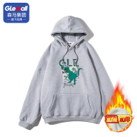 森马集团旗下Glemall宽松男士连帽卫衣秋冬装加绒加厚帽衫运动服