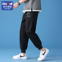 森马集团旗下GleMall卫裤男休闲长裤秋冬季九分加绒束脚运动裤子
