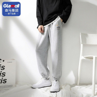 GLEMALL港风运动裤子男春季宽松百搭大码直筒潮流抽绳束脚休闲