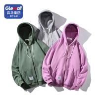 森马集团旗下品牌GLEMALL开衫连帽卫衣男日系运动上衣vibe外套潮