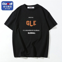 森马旗下GleMall2022年夏季新款潮流潮牌短袖T恤男常规休闲半袖上衣