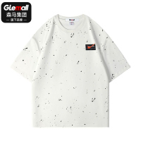 森马集团旗下GLEMALL夏季2022短袖T恤纯棉常规休闲百搭男潮流韩范