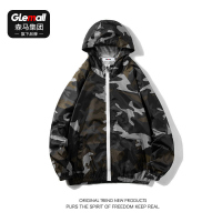 森马集团旗下品牌GLEMALL外套春夏外穿宽松连帽上衣迷彩服防晒服