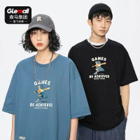 森马集团旗下品牌GLEMALL男士短袖T恤常规韩版潮流日系小众