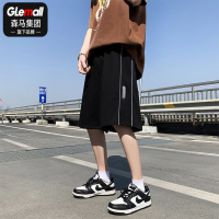 GLEMALL休闲短裤男士外穿宽松潮流沙滩大裤衩学生潮ins运动五分裤