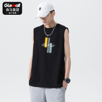 森马集团旗下GleMall男士背心2022新款夏季潮流纯棉外穿无袖t恤男