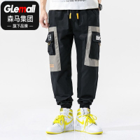 GLMALL裤子2022儿童韩版潮流冬季新款休闲长裤修身潮牌束脚工装裤