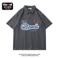 森马集团旗下品牌GLEMALL短袖POLO衫男宽松日系设计感夏季五分袖