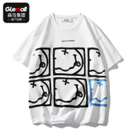 森马集团旗下GleMall夏季潮流印花韩版宽松短袖T恤男休闲半袖上衣