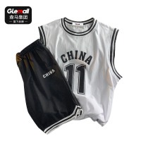 森马集团旗下品牌GLEMALL青少年球衣男宽松运动套装篮球两件套潮