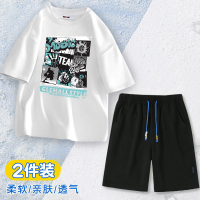 森马集团Glemall夏季韩版短袖短裤男士套装休闲运动宽松运动装*