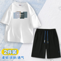 森马集团旗下GleMall新款夏天短袖t恤男潮男休闲宽松短袖套装男