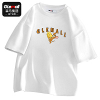 森马集团旗下品牌GLEMALL短袖T恤男宽松帅气青少年五分袖半截袖潮