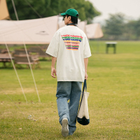 森马集团旗下品牌GLEMALL短袖印花T恤男夏季青少年五分袖半截袖潮