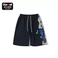 森马集团旗下品牌GLEMALL小熊玩偶短裤男宽松直筒运动休闲五分裤