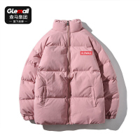 棉衣男20021秋冬季新款男士外套字母印花立领棉服男装棉袄子男生