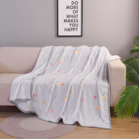 针织绣花婴儿绒毛毯