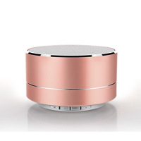 A10玫瑰金 官方标配[充电线 七彩灯金属无线蓝牙小音响 手机电脑迷你镂空插卡重低音炮音箱