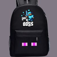 黑色机器人[普通款] 我的世界书包动漫背包游戏周边双肩包苦力怕中小学生韩版潮流夜光