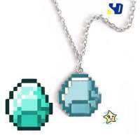 钻石项链 我的世界周边火把火炬可发光Minecraft玩具钥匙扣迷你电筒
