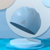 YS30102浅蓝[硅胶泳帽-加大号-不紧勒] 匹克泳帽女防水不勒头护耳长发专用硅胶男儿童游泳帽子泳镜套装