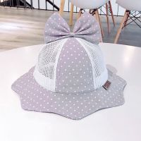 小圆点半网-灰色 建议5-12个月头围43-46厘米 婴儿帽子春秋薄款0-3-6-24个月男女宝宝渔夫帽夏季太阳帽凉帽盆