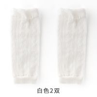 A款 白色2双 S码/0-1岁(约20CM) 婴儿夏季防蚊袜套薄网眼全棉不勒腿隔凉空调袜套宝宝护膝护肘长筒