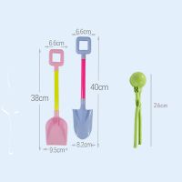 马卡龙40厘米对铲+26厘米小雪球夹 儿童加厚雪球夹子打雪仗神器玩沙套装桶铲子戏水工具宝宝沙滩玩具