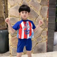 浮力美队+帽子 建议身高85-95cm 防晒儿童浮力泳衣连体男童女童卡通小孩游泳衣小童可爱宝宝救生衣