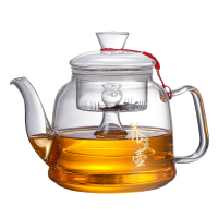 1200ml透明把手 蒸茶壶 电陶炉耐热玻璃蒸茶壶煮茶器蒸汽煮茶壶黑茶普洱烧水壶泡茶壶家用