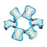 体重20-45斤 单肩包-粉蓝 轮滑护具套装儿童头盔全套装备滑板溜冰鞋平衡车自行骑行防摔护膝