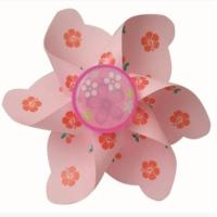 粉色小花短柄 滑板车风车玩具卡通宝宝童车儿童自行车旋转婴儿推车单车装饰