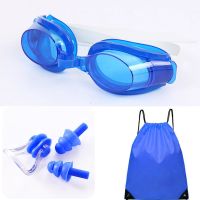 泳镜+鼻夹耳塞+背包 M 90-105cm 长袖儿童泳衣男女童宝宝泳装女孩沙滩防晒速干游泳衣冲浪服中小童