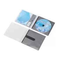 黑色 日本ELECOM光碟CD收纳包独立装DVD光盘保护套游戏碟片蓝光收藏盒