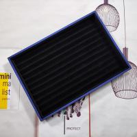 黑色绒 无盖戒指耳钉收纳盒保险箱首饰收纳耳环耳饰展示道具首饰品托盘架