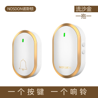 金色一按键一响铃 门铃无线家用智能远程音乐电子遥控防水门玲一拖一老人叮咚呼叫器
