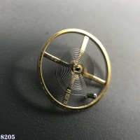 一个 0mm 手表配件 机芯散件零件 适合8205机芯配件 摆轮 全摆含游丝