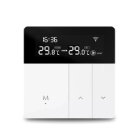 水暖(单机款)白色 米家地暖温控器无线wifi控制器水暖电暖壁挂炉面板支持小爱语音