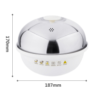 金属盖子蒸蛋器 微波炉专用蒸蛋器蛋煮蛋器皿加热煎蛋器热馒头蒸蛋盒