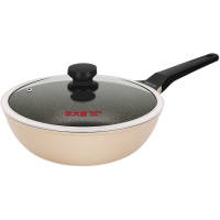 日式压铸炒锅24cm 炊大皇不粘锅炒锅日式炒菜锅具平底电磁炉燃气煤气灶明火通用家用