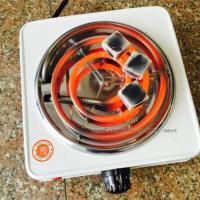 白色扁碳炉 阿拉伯水烟椰壳慢燃炭椰子壳炭电热炉烧炭炉电炉 stove hot plate