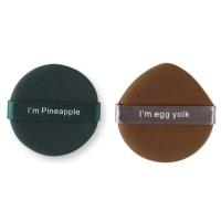 菠萝派*2枚+蛋黄派*2枚英文版 (散装拆卖) SASA妖制菠萝派蛋黄派升级版气垫海绵粉扑BB干湿两用不吃粉4枚装a