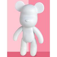 白胚款;暴力熊[23cm] 不含配件 儿童手工流体暴力熊涂鸦材料 石膏娃娃彩绘搪胶玩具diy白胚公仔