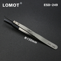 ESD-249圆头 LOMOT防静电镊子工业级塑料镊子尖头扁圆头可换头炭纤维镊子工具