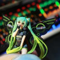 蝴蝶初音 赛车音手办创意动漫汽车摆件机箱饰品蝴蝶音未来TeamUKYO应援